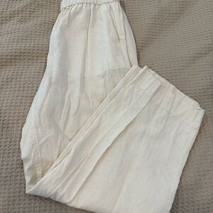 Banana Republic Off-White Linen Trousers